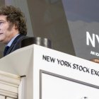 El presidente de Argentina, Javier Milei, durante su visita a Nueva York.