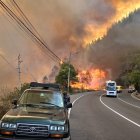 El incendio forestal se propagó hasta la avenida Simón Bolívar.