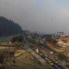 El humo era visible desde distintos puntos de la ciudad.