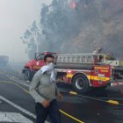 Incendio en la avenida Simón Bolívar.