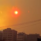 El cielo quiteño tomó un color anaranjadizo la tarde de este martes 24 de septiembre del 2024.