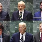 Nueva York. Seis de los presidentes americanos durante sus discursos en la asamblea de la ONU.