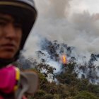 Uno de los incendios forestales en el departamento de Amazonas (Perú).