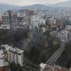 El incendio desde el sector González Suárez.