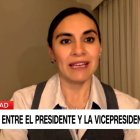 La vicepresidenta de Ecuador, Verónica Abad, durante una entrevista en CNN la noche de este miércoles 25 de septiembre.