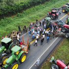 Decenas de maiceros protestan la mañana de este 26 de septiembre de 2024.