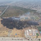 El ECU 911 informó que el incendio que afectó lotes baldíos aledaños al parque samanes fue provocado.