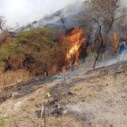 Incendio en zona natural de Vilcabamba.