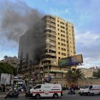 Un edificio alcanzado por un ataque militar israelí.