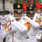 Imagen de archivo de un desfile de un colegio militar en Ecuador.
