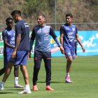 EN LA CASA DE LA SELECCIÓN DEL ECUADOR SE REALIZÓ EL ENTRENAMIENTO EL PRIMER ENTRENAMIENTO CON SEBASTIÁN BECCACECE PREVIO A LOS PARTIDOS POR ELIMINATORIAS CONTRA BRASIL Y PERÚ 03 de SEPTIEMBRE 2024 ANGELO CHAMBA Agencia (ag-expreso ag-extra ag-quito)