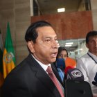 Lucio Gutiérrez (Sociedad Patriótica) señaló este lunes 7 de octubre de 2024 que aún no decide por quién votarán para la primera vicepresidencia de la Asamblea.