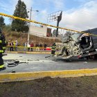 Así quedo el carro de Marco Angulo involucrado en el accidente de transito.