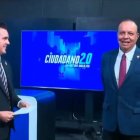 Gustavo Malcain y Luis Arnoldo Cabada, director general del Canal 66.