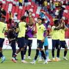 Ecuador al final del partido ante Perú por eliminatorias sudamericanas