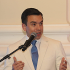 Daniel Noboa durante su discurso en la Sesión Solemne por los 204 años de la Independencia de Guayaquil.