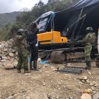 Proceso. Las operaciones militares contra minería ilegal se ejecutaron en Sigsig-río Santa Bárbara.