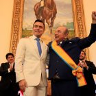 El presidente Daniel Noboa y su papá, el empresario Álvaro Noboa.