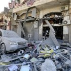 Ataques. Edificios destruidos en Nabatieh, en el sur del Líbano.