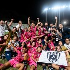 El festejo de las Dragonas tras clasificar a las semifinales de la Copa Libertadores.