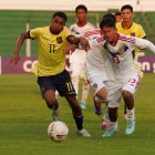 Los jugadores de la selección Ecuador en el último partido de la fase de Grupos.