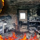 Una persona resultó con quemaduras.