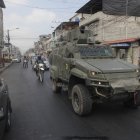 Se usaron tanquetas para realizar el mega operativo en Durán