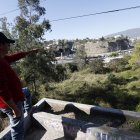 Estación. Según un informe, la obra se levantaría sobre una quebrada de la zona.