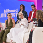 Cantantes venezolanos durante uno de los foros realizados en la Semana de la Música Latina de Billboard, en Miami Beach.