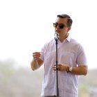 Agenda. El presidente de Ecuador, Daniel Noboa participó de un evento del Ministerio de Transporte en Manabí.