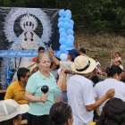 Decenas de quinindeños participaron en la precesion nautica, que cada año recorre las aguas del río Quininde, en la provincia de Esmeraldas.