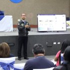 Uniformados de la Policía Nacional durante la capacitación a los partidos políticos.