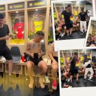 Javier Burrai y su baile de salsa choke en el camerino junto a Adonis Preciado.Captura de vídeo