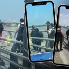 Una mujer fue rescatada por agentes policiales tras intentar lanzarse al río desde el Puente de la Unidad Nacional.