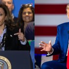 La vicepresidenta y candidata demócrata a la Casa Blanca, Kamala Harris, y su rival republicano, el expresidente Donald Trump.