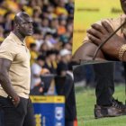 En este regreso no hubo boina ni chalecos, pero sí sus zapatos Louis Vuitton, buen reloj y pendiente en su oreja.