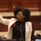 Paola Cabezas en su intervención en el juicio político a Mónica Palencia.