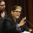 Mónica Palencia en el juicio político.