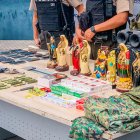 Artículos decomisados en sector de Socio Vivienda, la mañana de este sábado 26 de octubre.