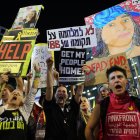 En Tel Aviv, ciudadanos protestan por el cese al fuego y liberación de rehenes.