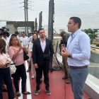 El alcalde de Samborondón, Juan José Yúnez, realizó una rueda de prensa.