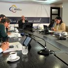 El Consejo de la Judicatura presidido por Mario Godoy (centro) presentó un informe con "irregularidades" en el concurso iniciado por Álvaro Román.