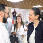 Inés Manzano en su visita a Colombia.