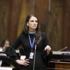 La actual asambleísta Ana Galarza, quien lideraba la lista de candidatos a legisladores nacionales de Construye, se quedó fuera de las elecciones.