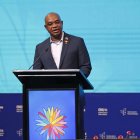 El canciller de Colombia, Luis Gilberto Murillo, pronuncia un discurso en el segmento de alto nivel de la Conferencia de la ONU sobre Biodiversidad Biológica (COP16).