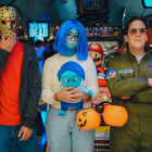 Marcela Aguiñaga se disfrazó de Tristeza.