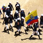El equipo hípico ecuatoriano.