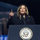 La vicepresidenta estadounidense y candidata demócrata a la Casa Blanca, Kamala Harris, este lunes en un mitin en Filadelfia (EE.UU.).