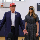 Trump afirma que "será una gran victoria", luego de depositar su voto.