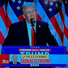 Donald Trump en su discurso tras conteo de votos.